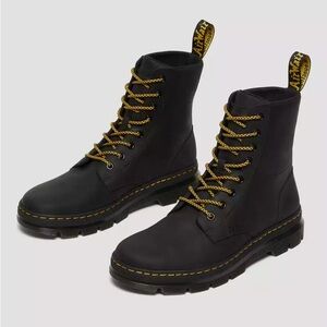 Dr Martens Men's Classic Combs Leather Casual Boots - Black Wyoming - 10